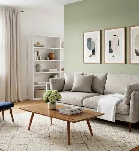 A clean living room